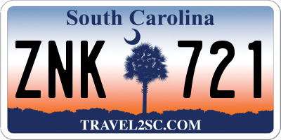 SC license plate ZNK721