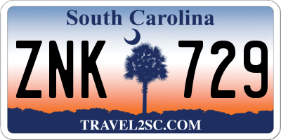 SC license plate ZNK729