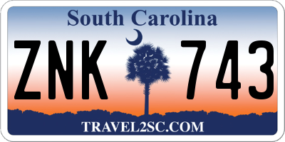 SC license plate ZNK743