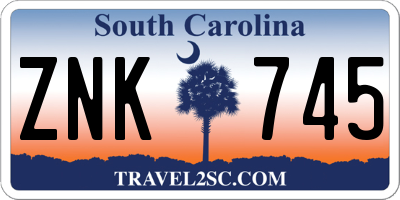 SC license plate ZNK745