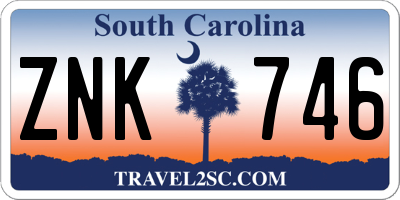 SC license plate ZNK746
