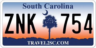 SC license plate ZNK754