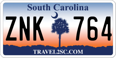 SC license plate ZNK764