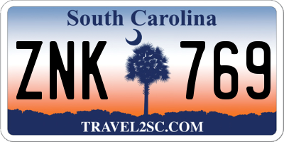 SC license plate ZNK769