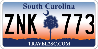 SC license plate ZNK773