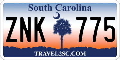 SC license plate ZNK775
