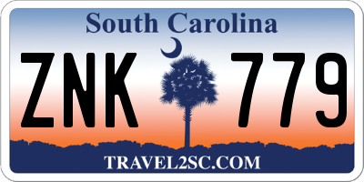 SC license plate ZNK779
