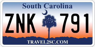 SC license plate ZNK791