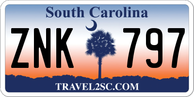 SC license plate ZNK797