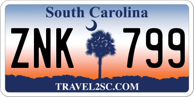 SC license plate ZNK799