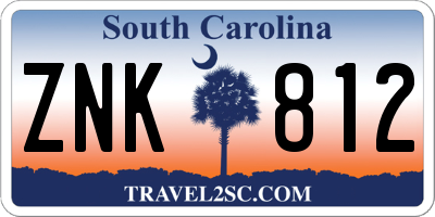 SC license plate ZNK812