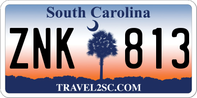 SC license plate ZNK813