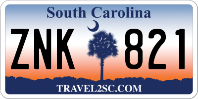 SC license plate ZNK821