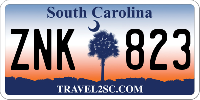 SC license plate ZNK823
