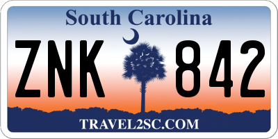SC license plate ZNK842
