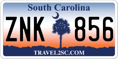 SC license plate ZNK856