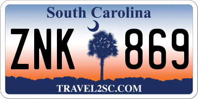 SC license plate ZNK869