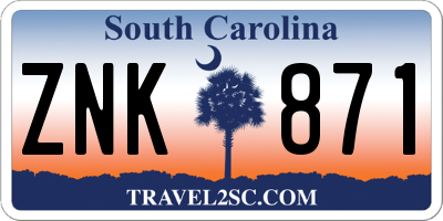 SC license plate ZNK871