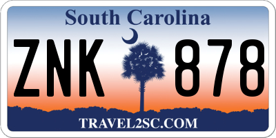 SC license plate ZNK878