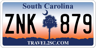 SC license plate ZNK879