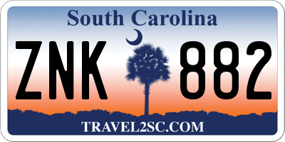 SC license plate ZNK882