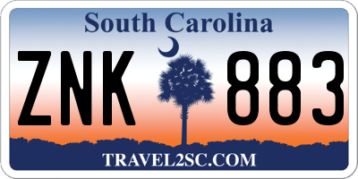 SC license plate ZNK883