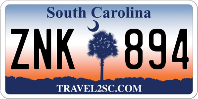 SC license plate ZNK894