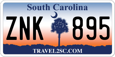 SC license plate ZNK895