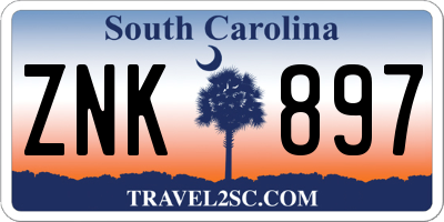 SC license plate ZNK897