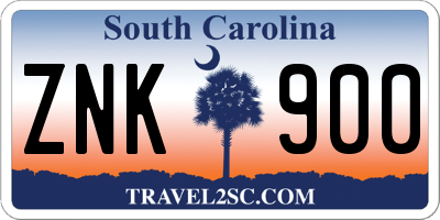 SC license plate ZNK900