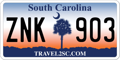 SC license plate ZNK903