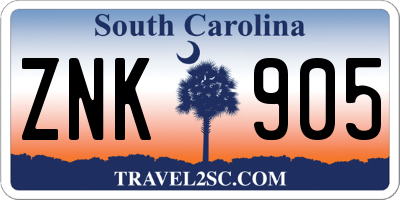 SC license plate ZNK905