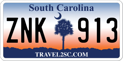 SC license plate ZNK913