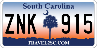 SC license plate ZNK915