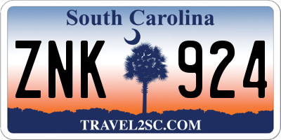SC license plate ZNK924