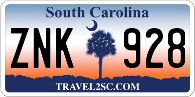 SC license plate ZNK928