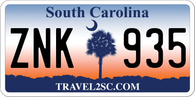 SC license plate ZNK935