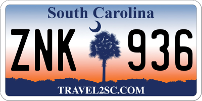 SC license plate ZNK936