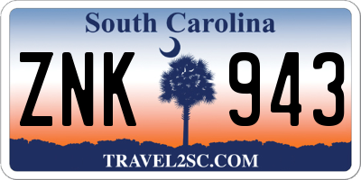 SC license plate ZNK943