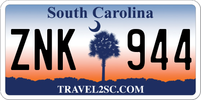 SC license plate ZNK944