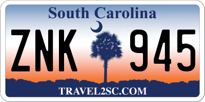 SC license plate ZNK945