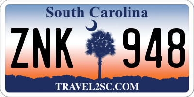 SC license plate ZNK948