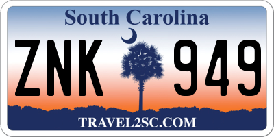 SC license plate ZNK949