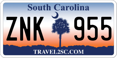 SC license plate ZNK955