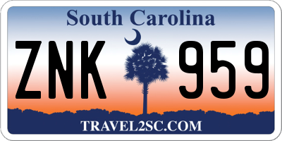 SC license plate ZNK959