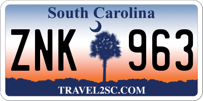 SC license plate ZNK963