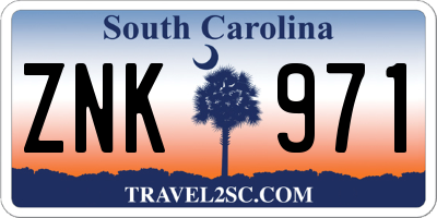 SC license plate ZNK971