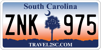 SC license plate ZNK975