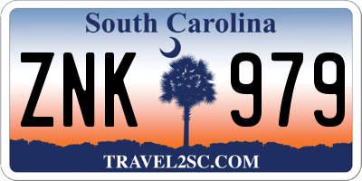 SC license plate ZNK979