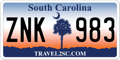 SC license plate ZNK983